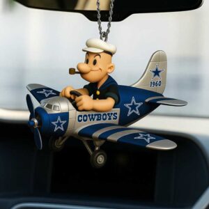 Popeye The Sailor Man Dallas Cowboys Airplane Ornament