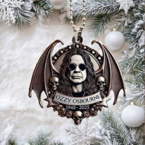 Prince of Darkness Ozzy Osbourne Tribute Ornament Gothic Rock Legend Memorabilia & Decor