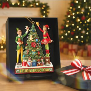 Romantic Holiday Christmas Ornament Custom Photo Gifts For Couple 02huqn101025