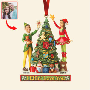 Romantic Holiday Christmas Ornament Custom Photo Gifts For Couple 02huqn101025