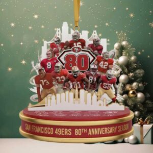 San Francisco 49ers 80th Anniversary Season Ornament