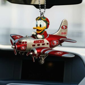 San Francisco 49ers Donald Duck Airplane Ornament