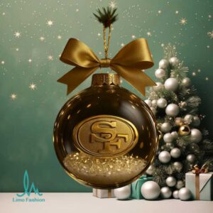 San Francisco 49ers Glass Logo Christmas Ornament