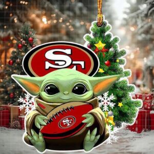 San Francisco X Baby Yoda NFL Christmas Tree Decorations Ornament
