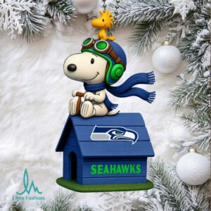 Seattle Seahawks Snoopy and Woodstock Doghouse Ornament Seattle Seahawks Snoopy and Woodstock Doghouse Ornament