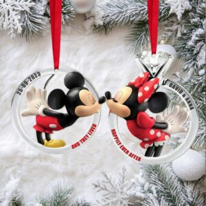 Set Of 2 Personalized Ornaments For Couple Christmas Gift, Anniversary Gift Ideas Set Of 2 Personalized Ornaments For Couple Christmas Gift, Anniversary Gift Ideas