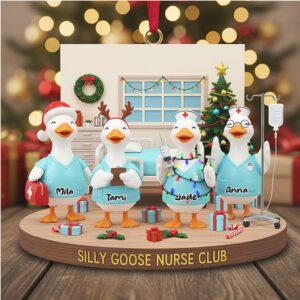 Silly Goose Nurse Club Personalized Acrylic Ornament Silly Goose Nurse Club Personalized Acrylic Ornament