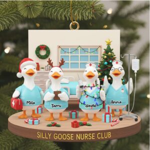Silly Goose Nurse Club Personalized Acrylic Ornament