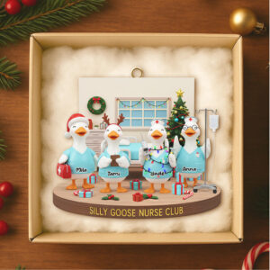 Silly Goose Nurse Club Personalized Acrylic Ornament