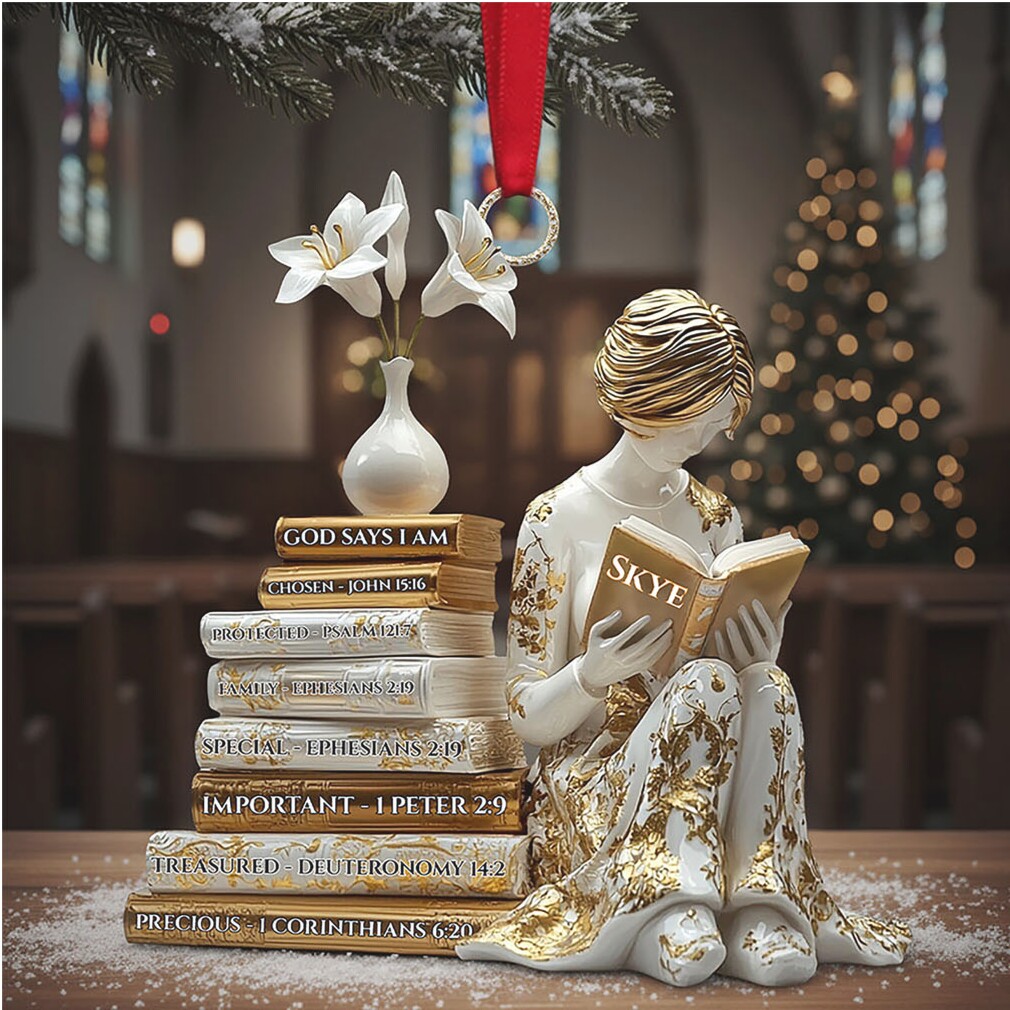 Skye Inspirational Book Girl Acrylic Ornament Skye Inspirational Book Girl Acrylic Ornament