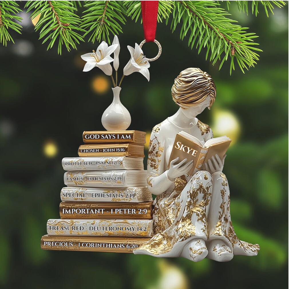 Skye Inspirational Book Girl Acrylic Ornament Skye Inspirational Book Girl Acrylic Ornament
