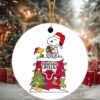 Snoopy And Woodstock NBA Christmas Ornament 2025 For Detroit Pistons Fans