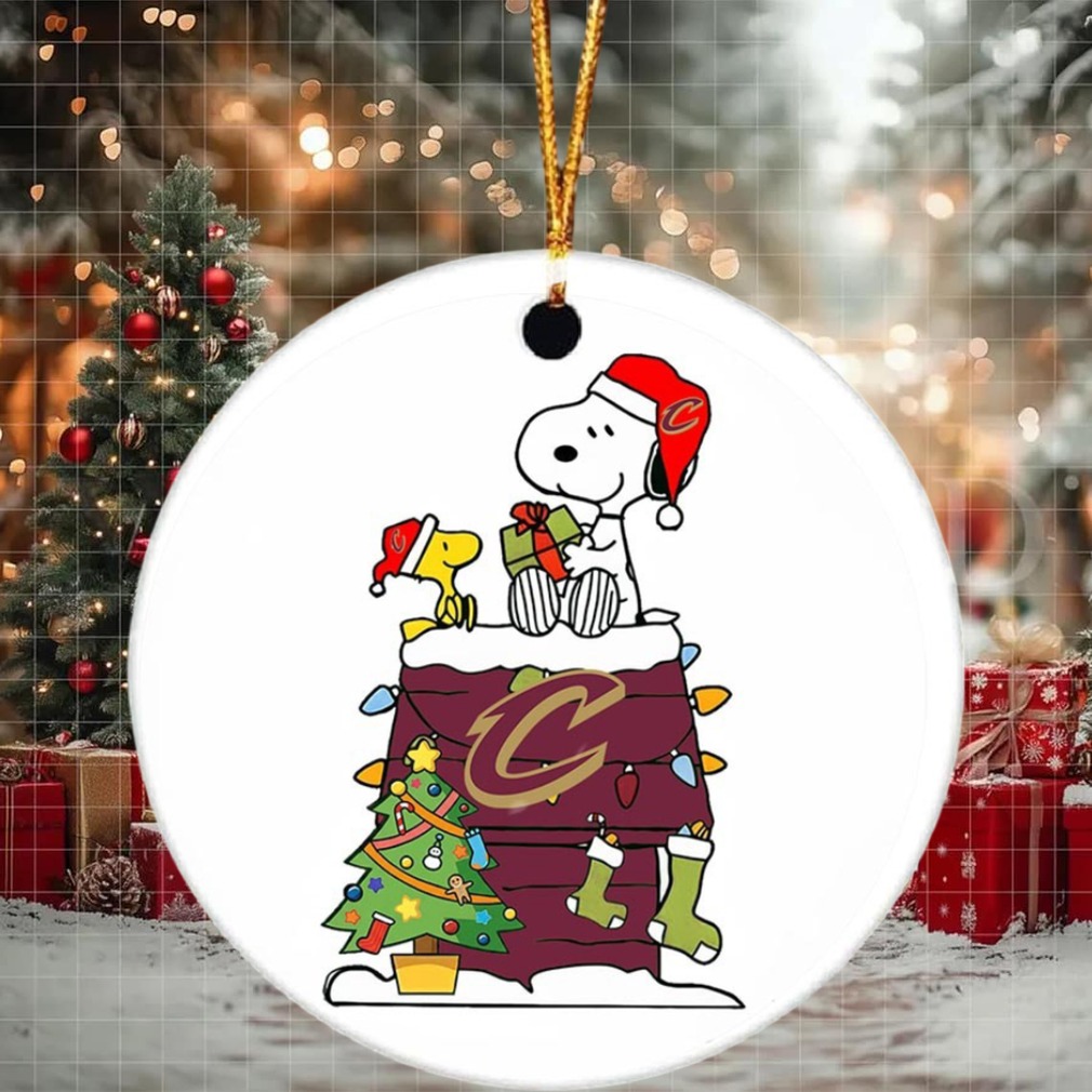 Snoopy And Woodstock NBA Christmas Ornament 2025 For Cleveland Cavaliers Fans Snoopy And Woodstock NBA Christmas Ornament 2025 For Cleveland Cavaliers Fans