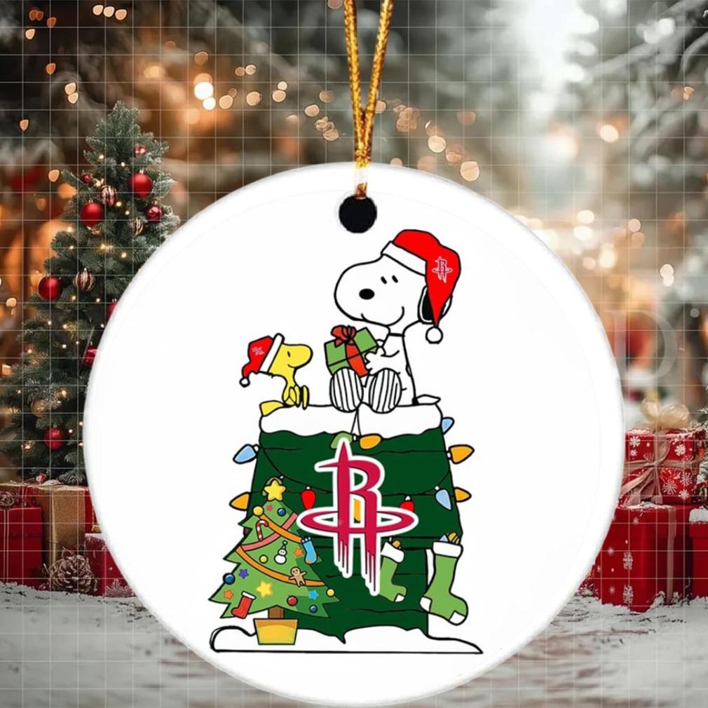 Snoopy And Woodstock NBA Christmas Ornament 2025 For Houston Rockets Fans Snoopy And Woodstock NBA Christmas Ornament 2025 For Houston Rockets Fans