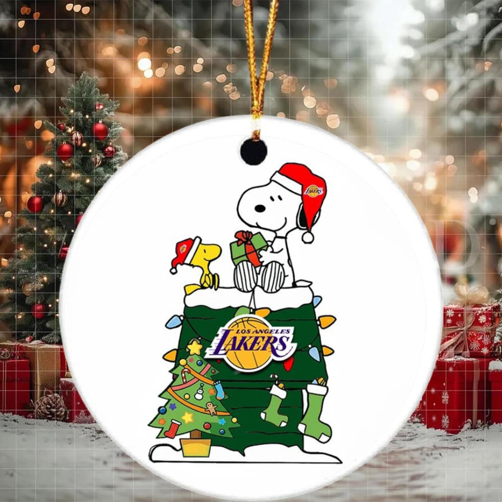 Snoopy And Woodstock NBA Christmas Ornament 2025 For Los Angeles Lakers Fans Snoopy And Woodstock NBA Christmas Ornament 2025 For Los Angeles Lakers Fans