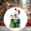 Miami Dolphins NFL Custom Grinch Candy Cane Name Ornament 2025 Xmas Tree Gift