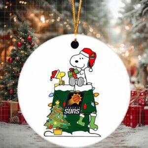 Snoopy And Woodstock NBA Christmas Ornament 2025 For Phoenix Suns Fans