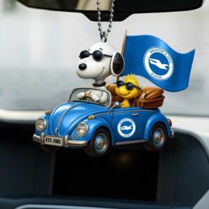 Snoopy and Woodstock Brighton & Hove Albion FC VW Beetle Car Ornament Snoopy and Woodstock Brighton & Hove Albion FC VW Beetle Car Ornament