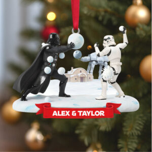 Snowball Fight Ornament, Personalized Christmas Gifts For Movie Fans 03qhtn091025