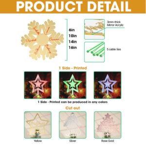 Sophia & Damian Style SilverRose Gold Acrylic Stars