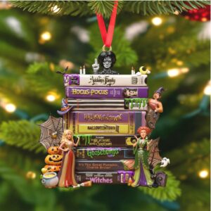 Spooky Season Favorites Stacked Books Ornament