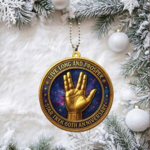 Star Trek The Original Series Spock Live Long & Prosper Personalized Ornament