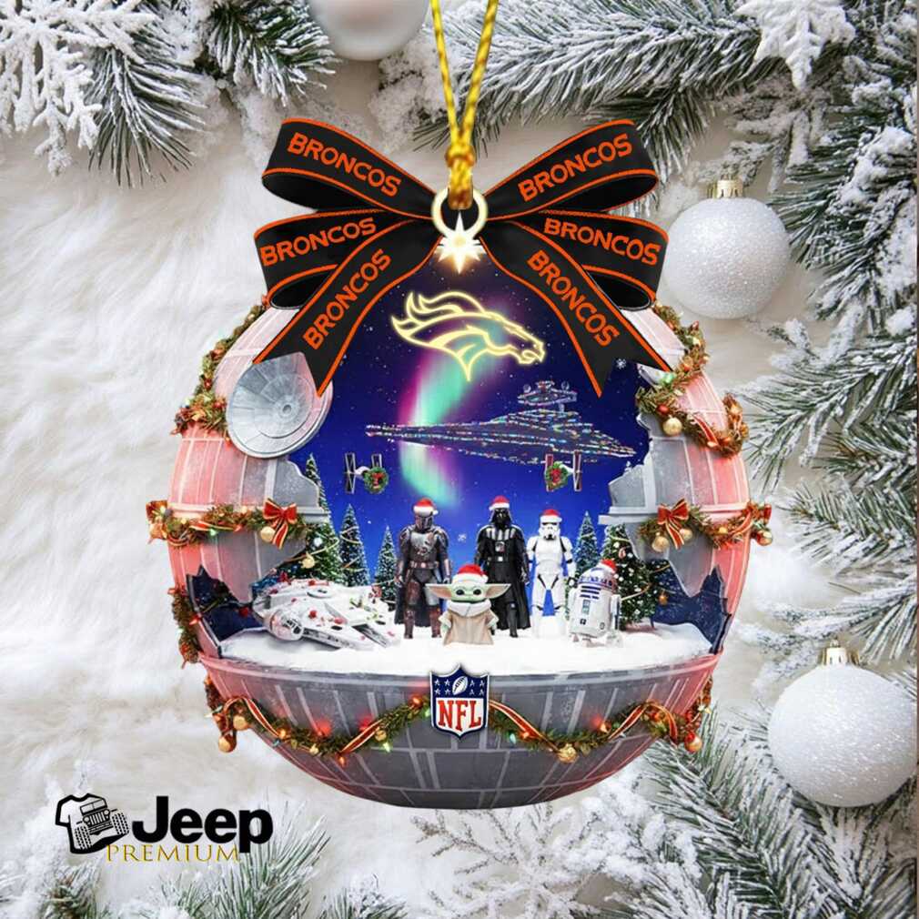 Star Wars x NFL Denver Broncos Christmas snow globe ornament Star Wars x NFL Denver Broncos Christmas snow globe ornament