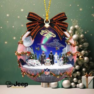 Star Wars x NFL Denver Broncos Christmas snow globe ornament