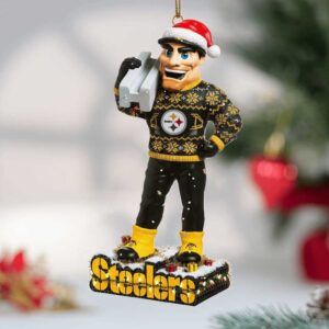 Steely McBeam Pittsburgh Steelers Holiday Mascot Ornament