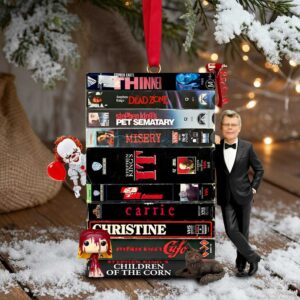 Stephen King's Horror Movie VHS Stack Ornament