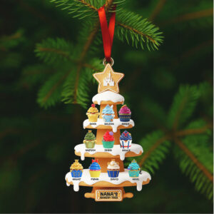 Sweet Cupcakes Christmas Ornament Personalized Gifts For Grandmas 01OHLU151025