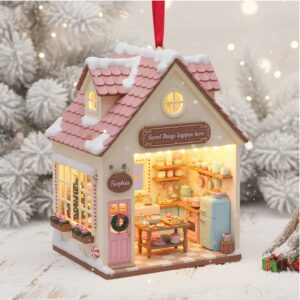 Sweet Things Happen Here Personalized Christmas Ornament