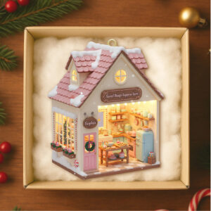 Sweet Things Happen Here Personalized Christmas Ornament