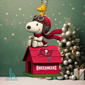 Tampa Bay Buccaneers Snoopy & Woodstock Doghouse Ornament