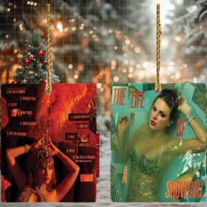 Taylor Swift New album The Life of a Showgirl Track List October 3 2025 Christmas Gift Tree Decorations Ornament