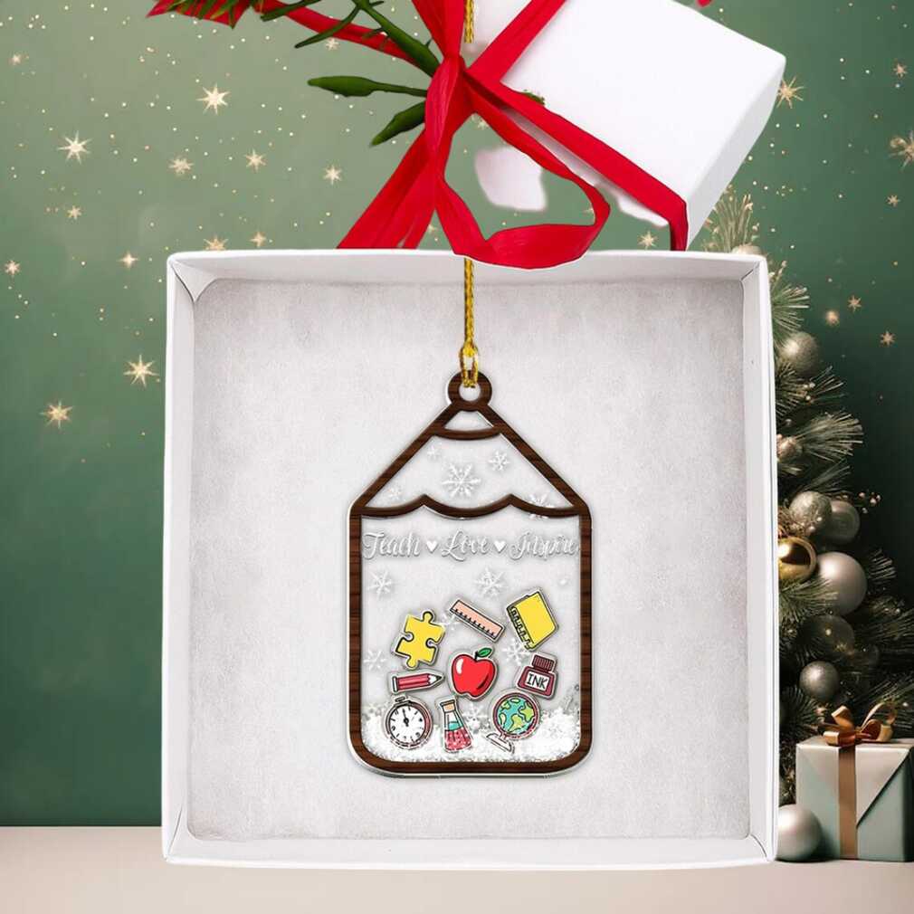 Teacher Shaker Ornament with inspiring message