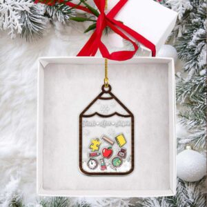 Teacher Shaker Ornament – Teach Love Inspire Pencil Design – Acrylic Christmas Gift for Educators, School Staff & Classroom Decor 2025 Teacher Shaker Ornament – Teach Love Inspire Pencil Design – Acrylic Christmas Gift for Educators, School Staff & Classroom Decor 2025