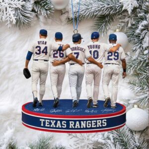 Texas Rangers 2023 World Series Champions Commemorative Acrylic Ornament Texas Rangers 2023 World Series Champions Commemorative Acrylic Ornament