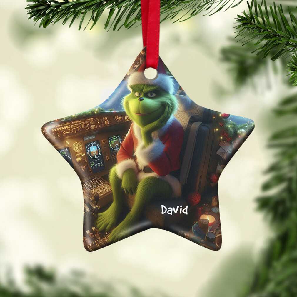 The Grinch Is Flying Home for Christmas Personalized Ornament The Grinch Is Flying Home for Christmas Personalized Ornament