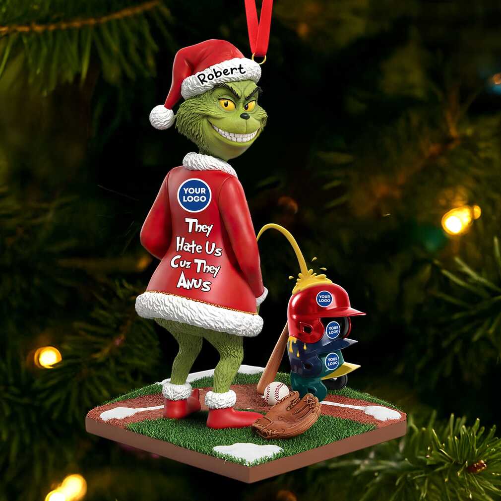The Grinch Stealing Baseball Christmas Ornament The Grinch Stealing Baseball Christmas Ornament
