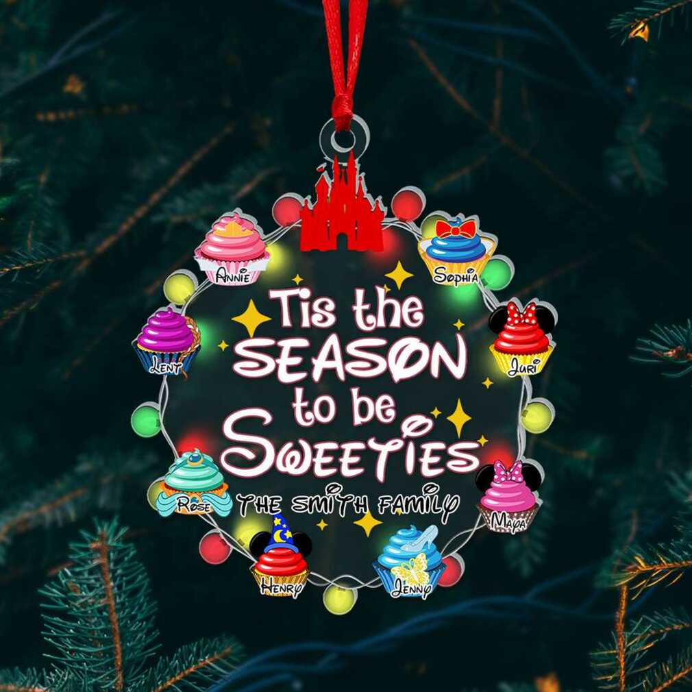 Tis the Season to be Sweeties Custom Family Name Ornament Tis the Season to be Sweeties Custom Family Name Ornament