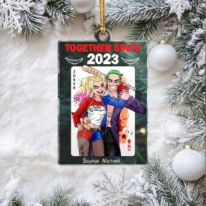 Together since 2023 Harley Quinn and Joker Personalized Ornament