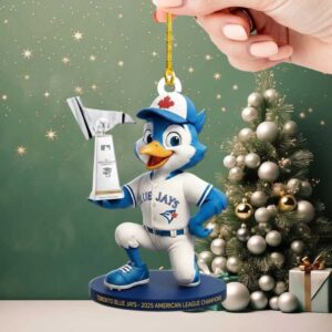 Toronto Blue Jays 2025 AL Champions Ace Mascot Acrylic Ornament