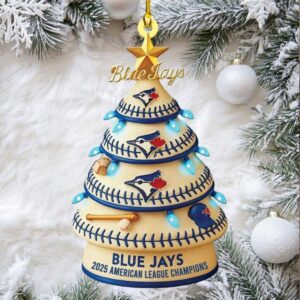Toronto Blue Jays 2025 American League Champions Custom Shape 1 sided Acrylic Ornament.jfif