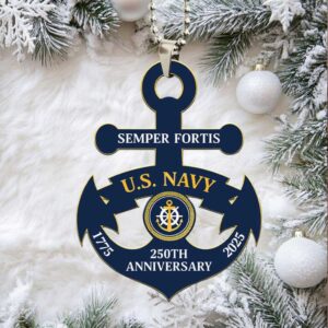 US Navy 250th Anniversary Custom Shape 2 sided Acrylic Car Ornament.jfif