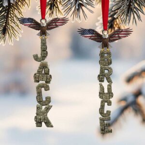Veteran Alphabet Acrylic Ornament