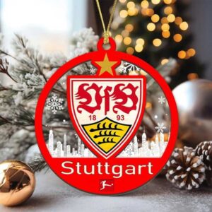 VfB Stuttgart City Skyline & Crest Ornament VfB Stuttgart City Skyline & Crest Ornament