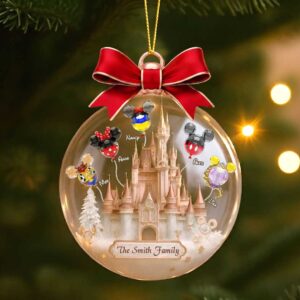 Walt Disney World 50th Anniversary Cinderella Castle Glass Ornament