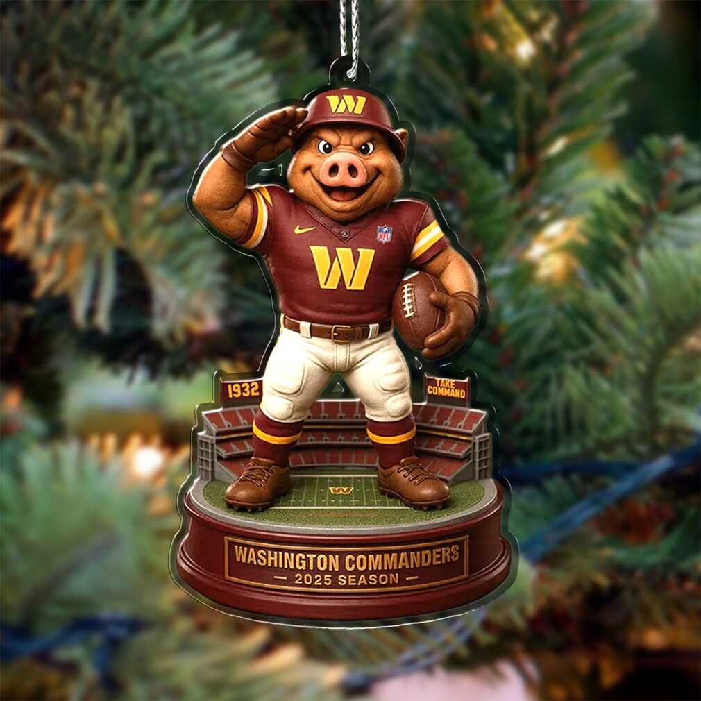 Washington Commanders Major Tuddy 2025 Season Ornament, second image