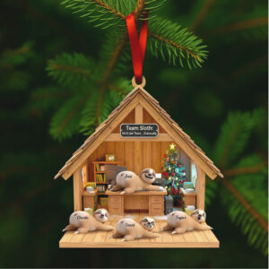We'll Get There... Eventually Sloth Family Ornament
